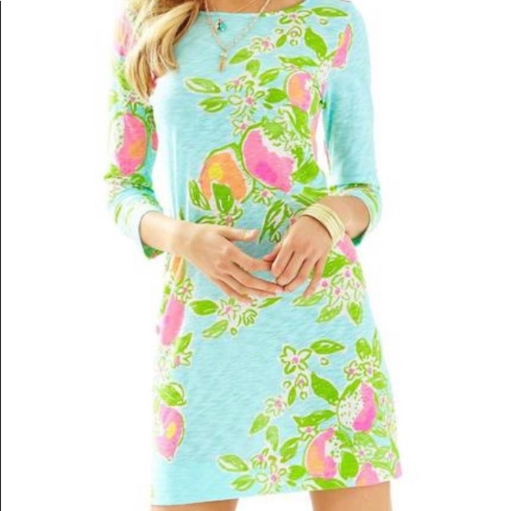 Lilly Pulitzer Marlowe Boatneck bright t-shirt dress.